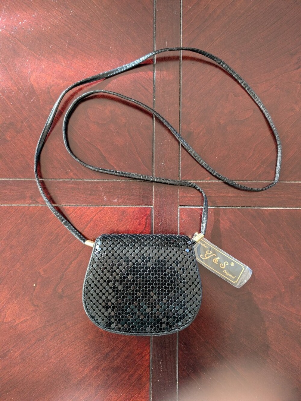 Small Black Sequin Crossbody Bag
